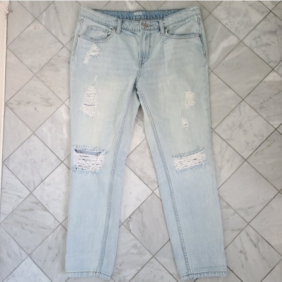BDG Urban Outfitters Slim Boyfriend Jeans Distressed Ripped Jeans Blue 29 - Picture 4 of 6